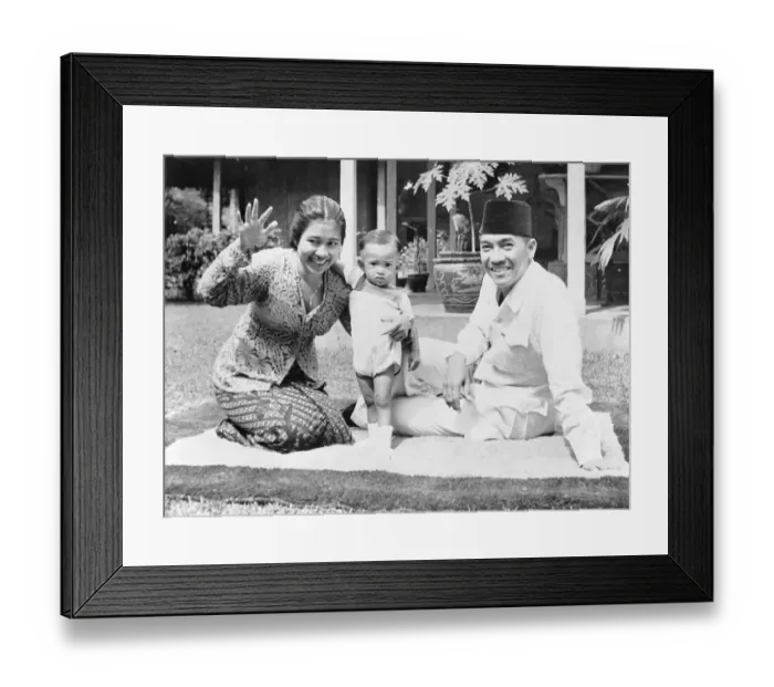 Framed Print : Sukarno and Family Framed Print : Sukarno and Family