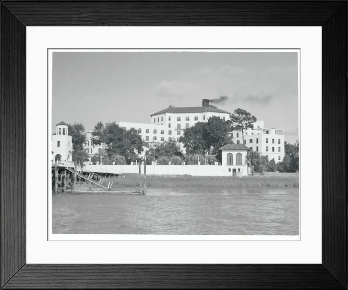 Framed Print : Exterior View of Hotel and Grounds