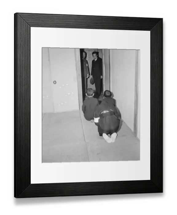 Framed Print : People Bowing to Emperor Framed Print : People Bowing to Emperor
