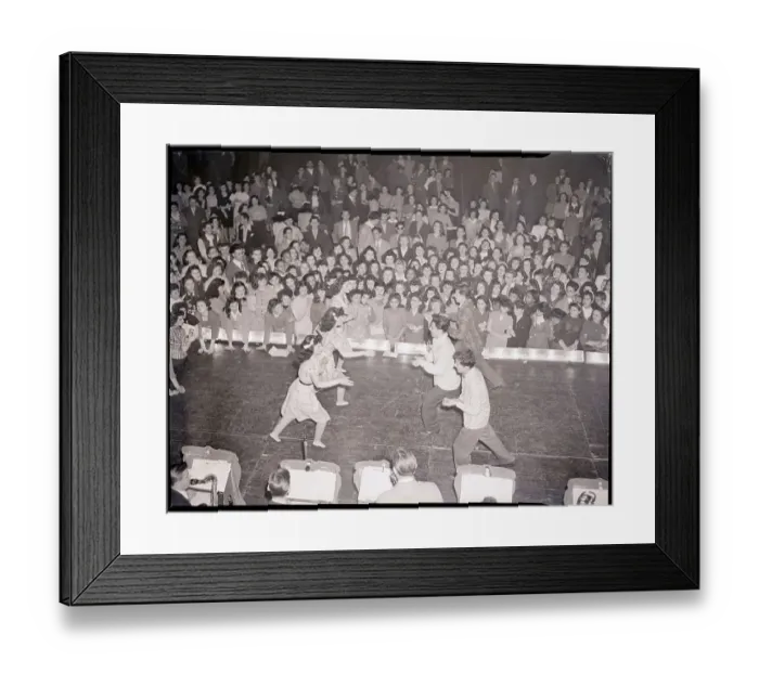 Framed Print : Teenagers Watching Dance Demonstration Framed Print : Teenagers Watching Dance Demonstration