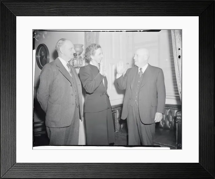 Framed Print : Helen Douglas Mankin Taking Oath Framed Print : Helen Douglas Mankin Taking Oath