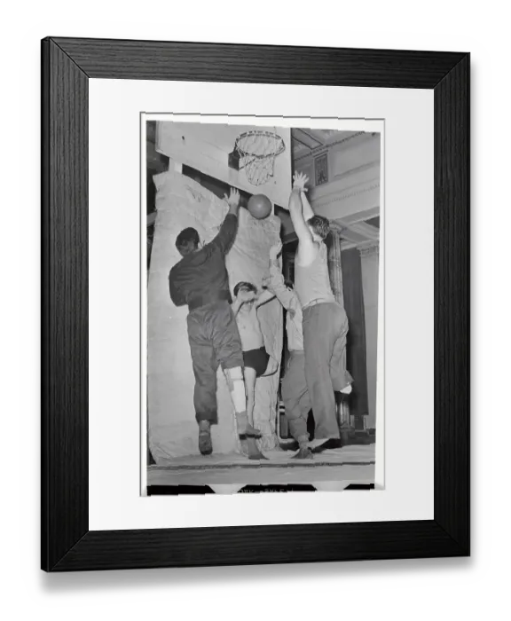 Framed Print : Recuperating Amputee Patients Playing Basketball Framed Print : Recuperating Amputee Patients Playing Basketball