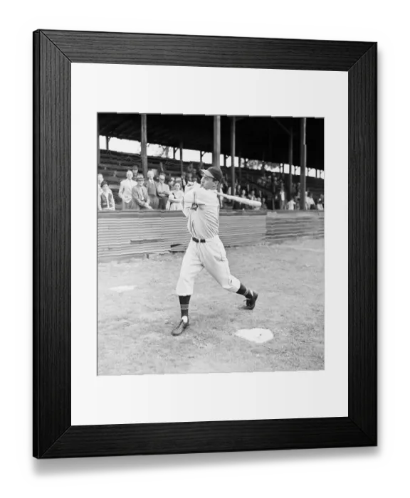 Framed Print : Bob Feller Swinging Baseball Bat Framed Print : Bob Feller Swinging Baseball Bat