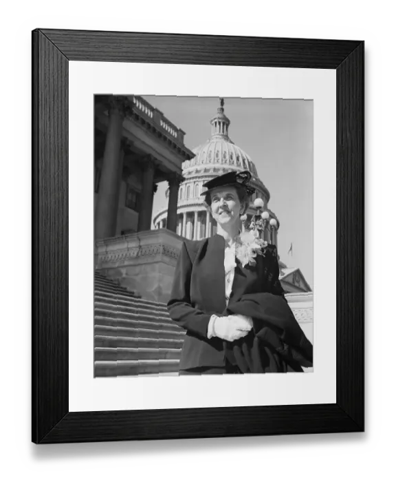 Framed Print : Atlanta Woman Lawyer On White House Step Framed Print : Atlanta Woman Lawyer On White House Step