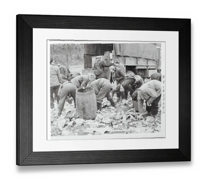 Framed Print : Germans Scavenging in Dump Framed Print : Germans Scavenging in Dump