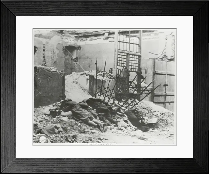 Framed Print : Polish Victims Lying face Down in Abandoned Building Framed Print : Polish Victims Lying face Down in Abandoned Building