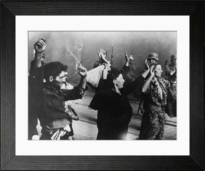 Framed Print : Soldiers, Hands Raised Framed Print : Soldiers, Hands Raised