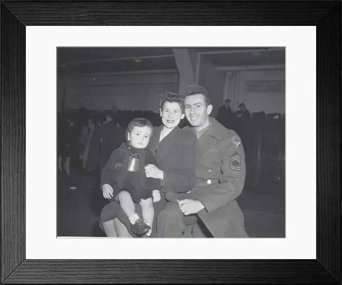 Framed Print : Mr. and Mrs. Arnold Parkinson with Son