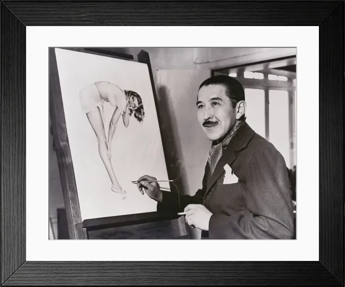 Framed Print : Alberto Vargas Painting Framed Print : Alberto Vargas Painting