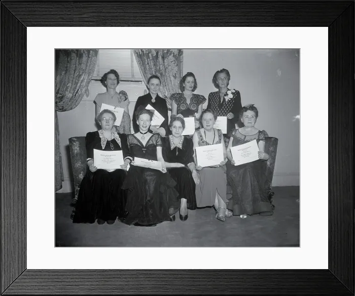 Framed Print : Portrait of Members of the Women's National Press Club