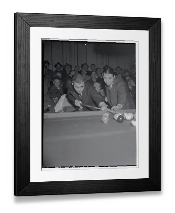 Framed Print : Famous Pool Players in Action Framed Print : Famous Pool Players in Action