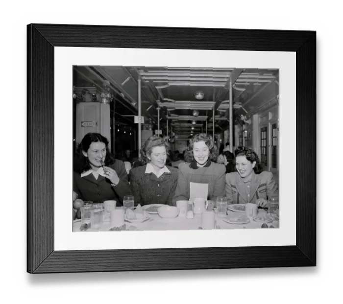 Framed Print : War Brides Having a Meal Together Aboard USS Argentina Framed Print : War Brides Having a Meal Together Aboard USS Argentina