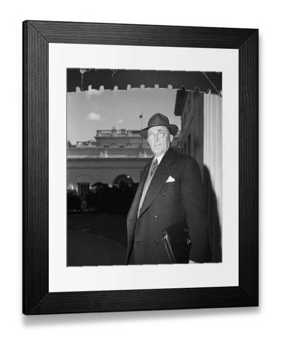 Framed Print : General Electric Official Charles E. Wilson Posing in Overcoat and Hat Framed Print : General Electric Official Charles E. Wilson Posing in Overcoat and Hat