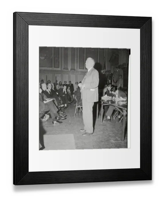 Framed Print : Roger S. Baldwin Speaking at Town Meeting Framed Print : Roger S. Baldwin Speaking at Town Meeting
