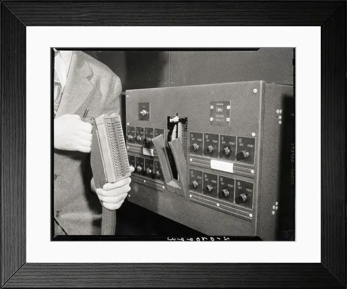 Framed Print : The Eniac Card Punch Connection, 1946 Framed Print : The Eniac Card Punch Connection, 1946