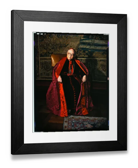 Framed Print : Portrait of Cardinal Tien Sitting