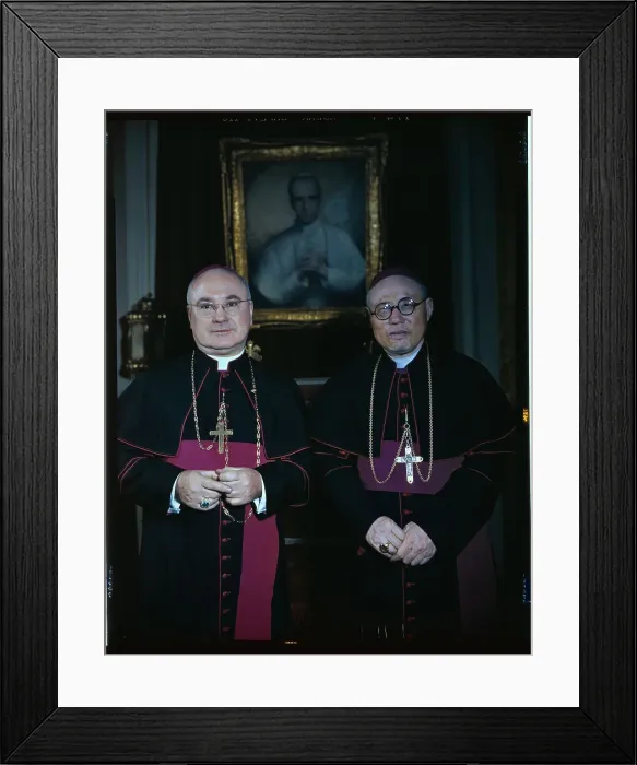 Framed Print : Cardinal Spellman and Cardinal Tien Framed Print : Cardinal Spellman and Cardinal Tien