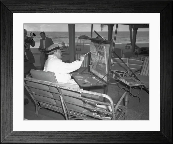Framed Print : Winston Churchill Painting Framed Print : Winston Churchill Painting