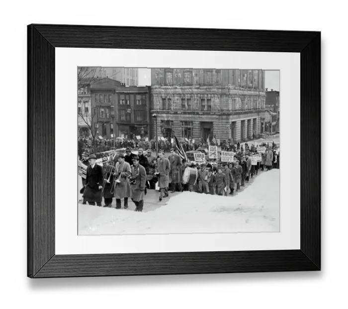 Framed Print : Vetrans March on Capitol for Benefits Framed Print : Vetrans March on Capitol for Benefits