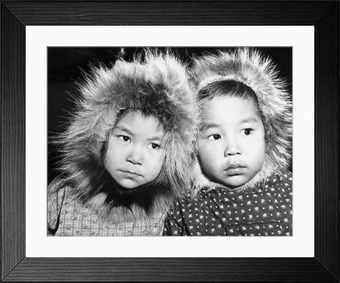 Framed Print : Two Eskimo Children Framed Print : Two Eskimo Children