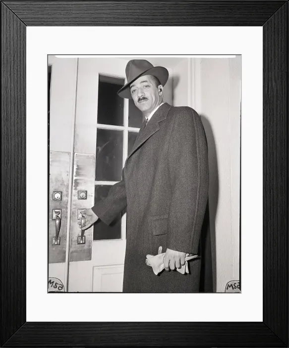 Framed Print : Judge William Hastlie Wearing Hat Framed Print : Judge William Hastlie Wearing Hat