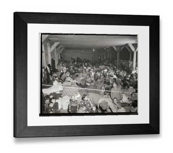 Framed Print : Japanese Repatriates Awaiting Processing