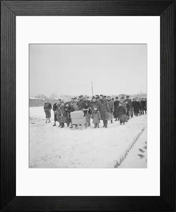 Framed Print : Polish Jews Arriving in United States Sector of Berlin Framed Print : Polish Jews Arriving in United States Sector of Berlin