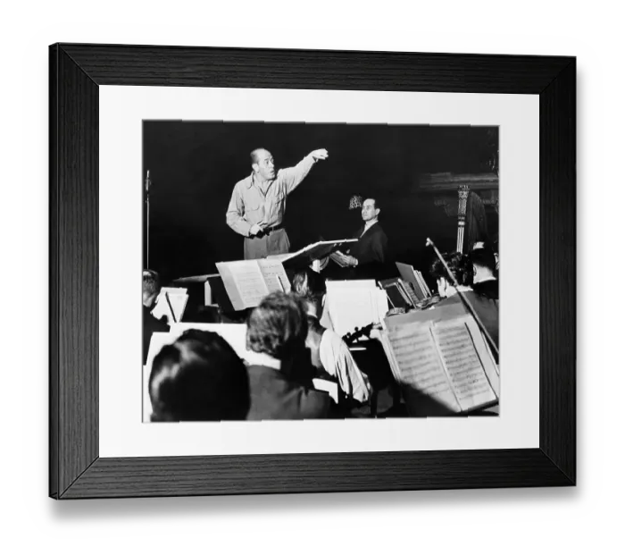 Framed Print : Eugene Ormandy Conducting Orchestra Framed Print : Eugene Ormandy Conducting Orchestra