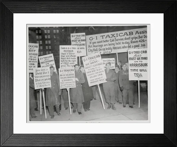 Framed Print : Veterans Protesting Framed Print : Veterans Protesting