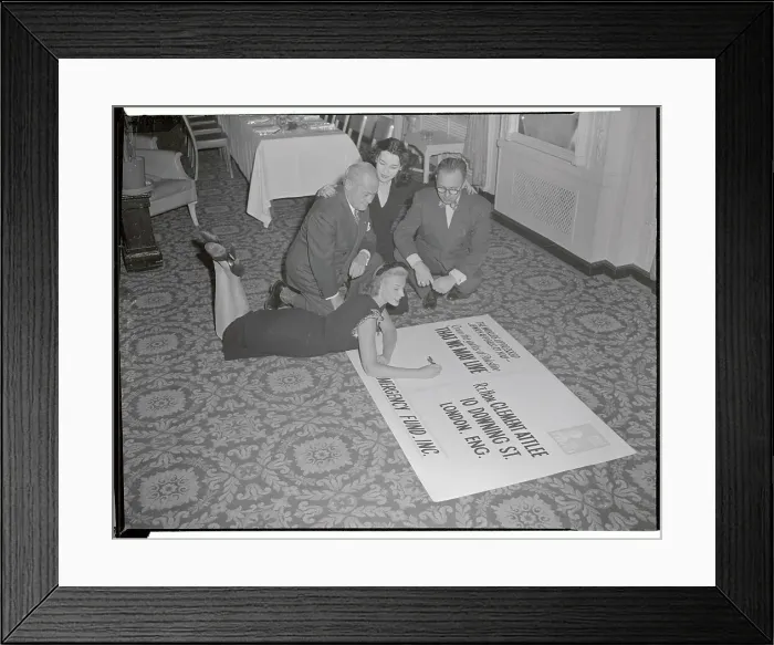 Framed Print : Candy Jones Signing Protest Postcard