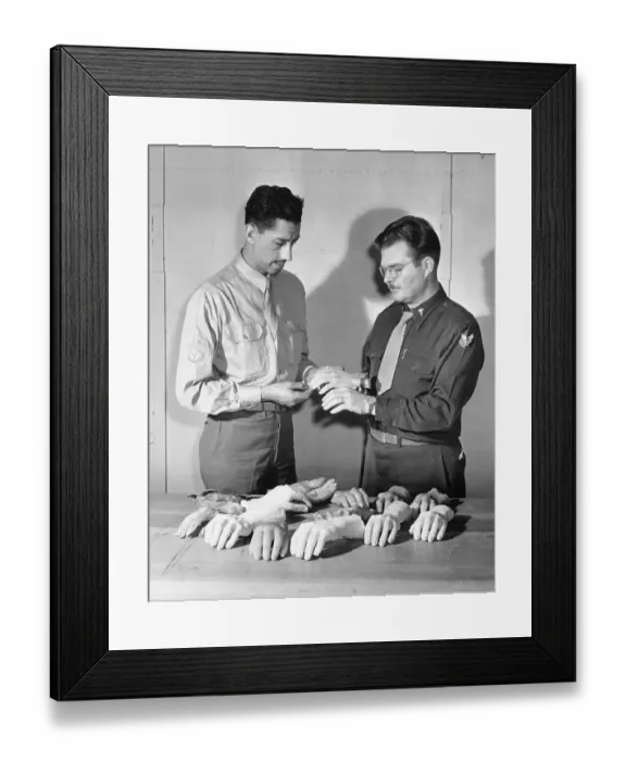 Framed Print : Charles A. Jackson with Plastic Hand Framed Print : Charles A. Jackson with Plastic Hand