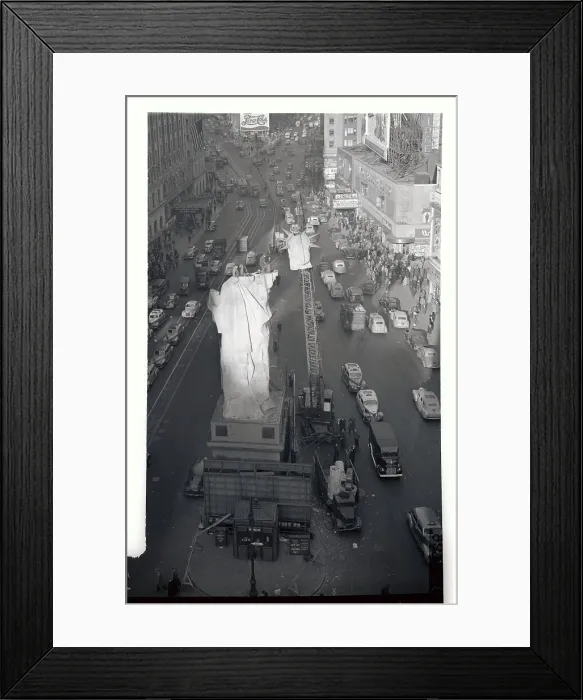 Framed Print : Statue of Liberty Replica Being Dismantled Framed Print : Statue of Liberty Replica Being Dismantled