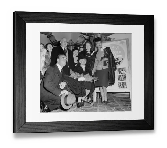 Framed Print : Ida Eisenhower with cast of Abilene Town