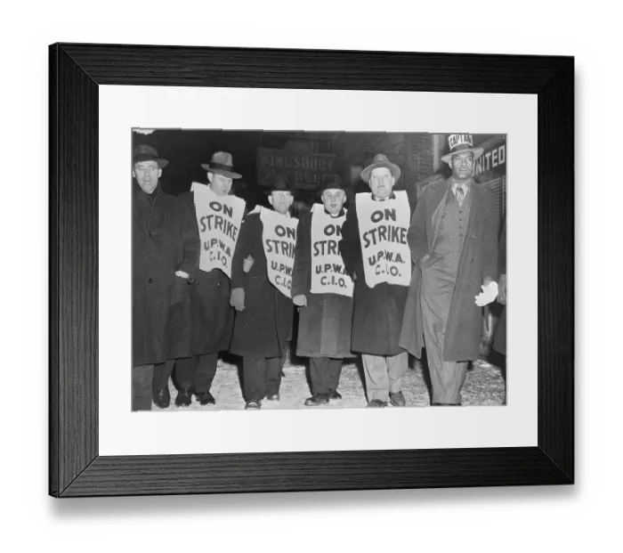 Framed Print : United Packing House Workers Strike in Chicago Framed Print : United Packing House Workers Strike in Chicago
