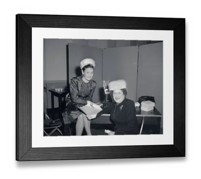 Framed Print : Louella Parsons with Gene Tierney Framed Print : Louella Parsons with Gene Tierney