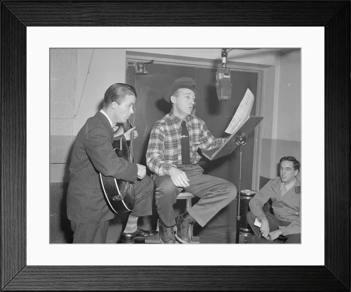 Framed Print : Eddie Conlon and Bing Crosby at Recording Session Framed Print : Eddie Conlon and Bing Crosby at Recording Session