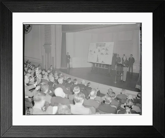 Framed Print : Dwight D Eisenhower Speaking on Demobilization Framed Print : Dwight D Eisenhower Speaking on Demobilization