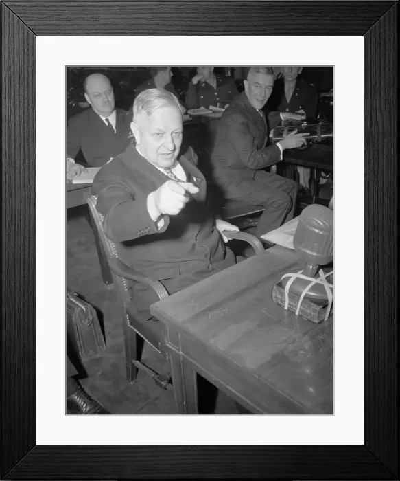 Framed Print : Admiral Kimmel Telling Attack Story to Senate Framed Print : Admiral Kimmel Telling Attack Story to Senate