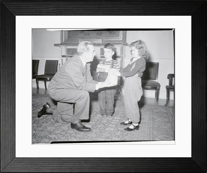 Framed Print : William O'Dwyer at Food Drive Framed Print : William O'Dwyer at Food Drive