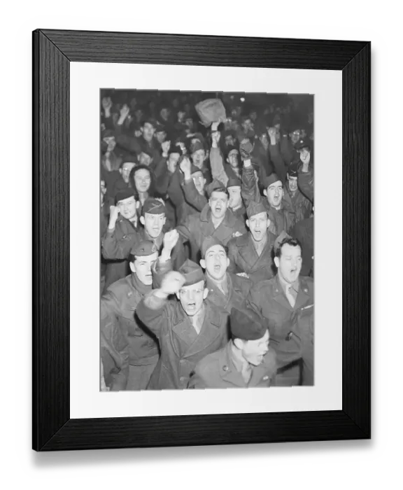 Framed Print : Soldiers Protesting Delay in Being Sent Home Framed Print : Soldiers Protesting Delay in Being Sent Home