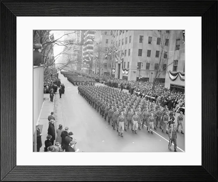 Framed Print : Airborne Division Marcing Past St. Patri Framed Print : Airborne Division Marcing Past St. Patri
