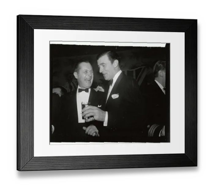 Framed Print : Bob Montgomery Laughing with Walter Pidgeon Framed Print : Bob Montgomery Laughing with Walter Pidgeon