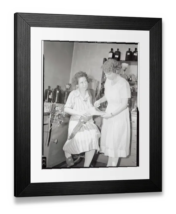 Framed Print : Thora Hardy and Her Assistant Dissecting Pelt Framed Print : Thora Hardy and Her Assistant Dissecting Pelt