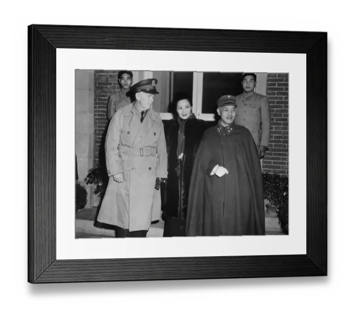 Framed Print : George C Marshall with Chiang Kai-Shek and Wife Framed Print : George C Marshall with Chiang Kai-Shek and Wife