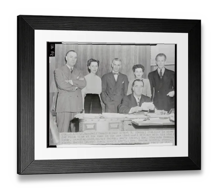 Framed Print : Albert B. Chandler with Staff Framed Print : Albert B. Chandler with Staff