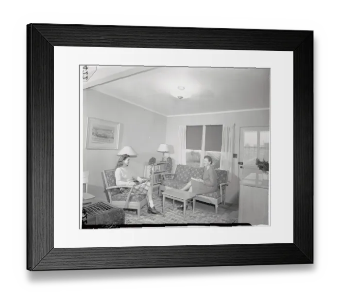 Framed Print : Living Room in Government Housing Framed Print : Living Room in Government Housing