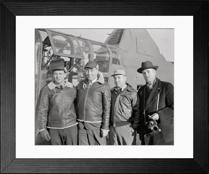 Framed Print : Helicopter Developer Igor Sikorsky with Test Pilots Framed Print : Helicopter Developer Igor Sikorsky with Test Pilots