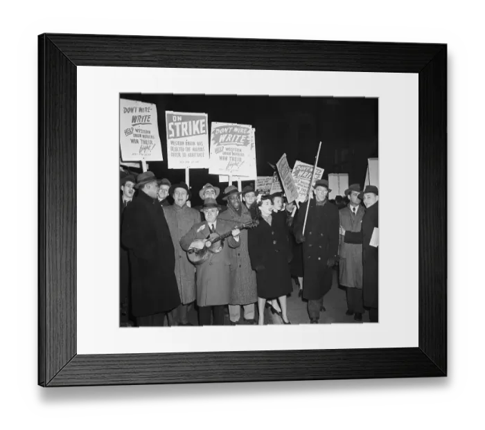 Framed Print : Actors and Singers at Western Union Picket Framed Print : Actors and Singers at Western Union Picket