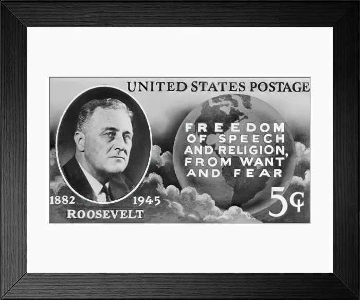 Framed Print : Roosevelt Memorial Postage Stamp Framed Print : Roosevelt Memorial Postage Stamp