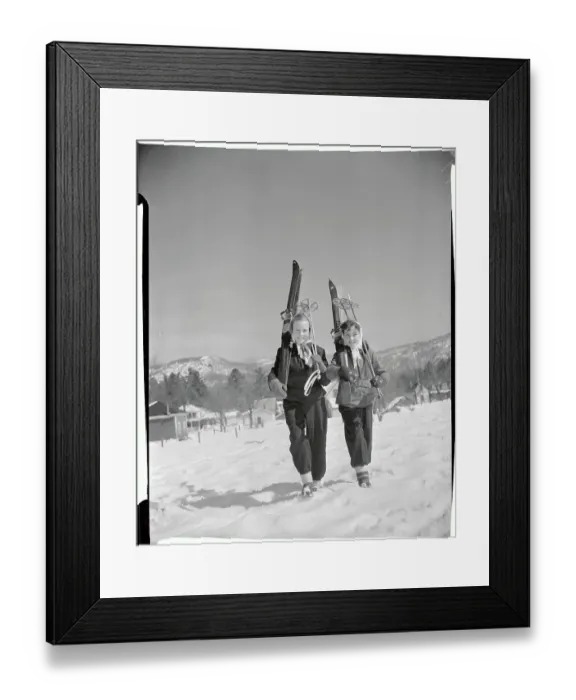 Framed Print : Two Students of Eastern Slope Ski School Framed Print : Two Students of Eastern Slope Ski School